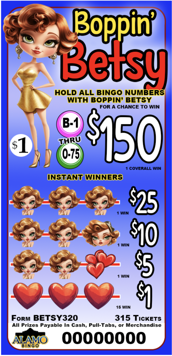 ALAMO: BOPPIN' BETSY $150